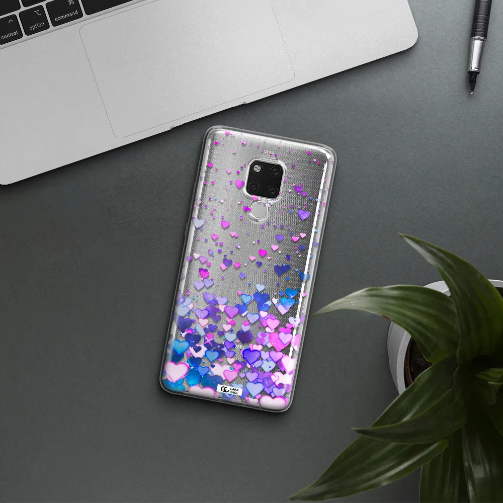Watercolor Flying Hearts Huawei Mate 20X Clear TPU Case