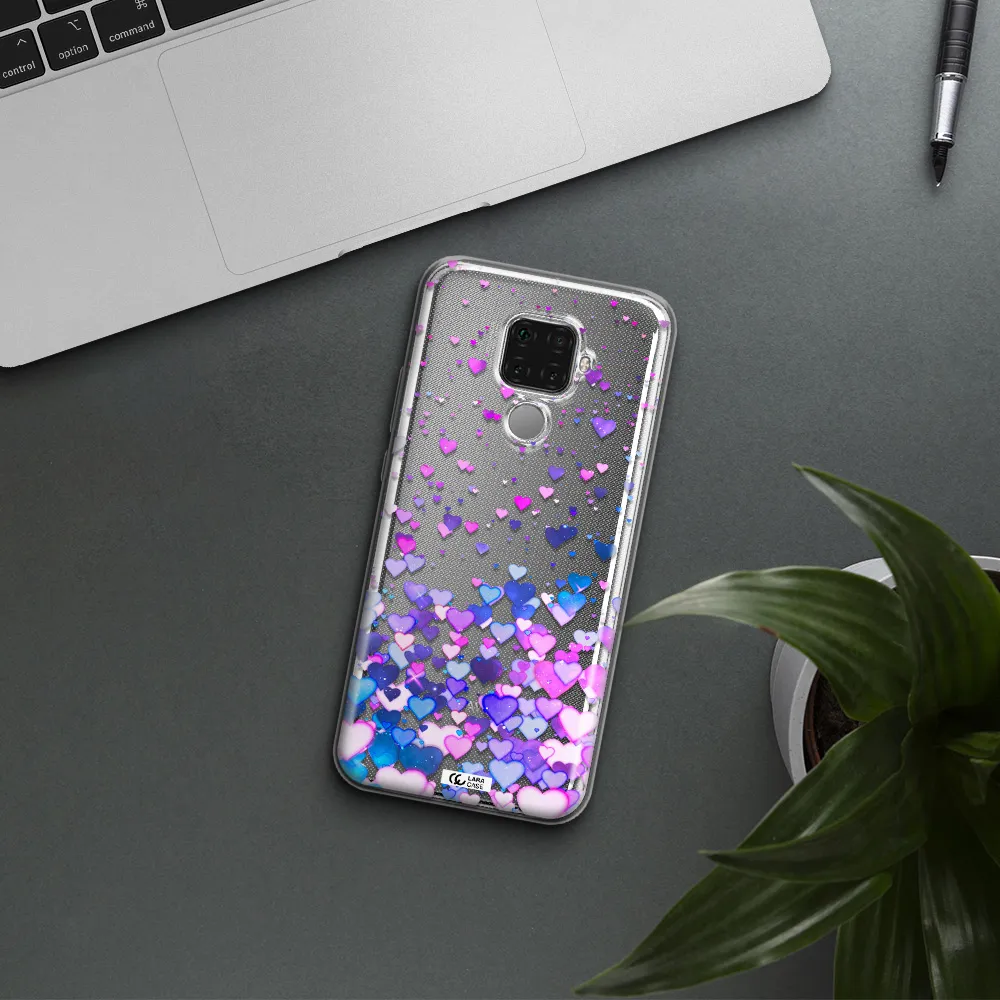 Watercolor Flying Hearts Huawei Mate 30 Lite Clear TPU Case