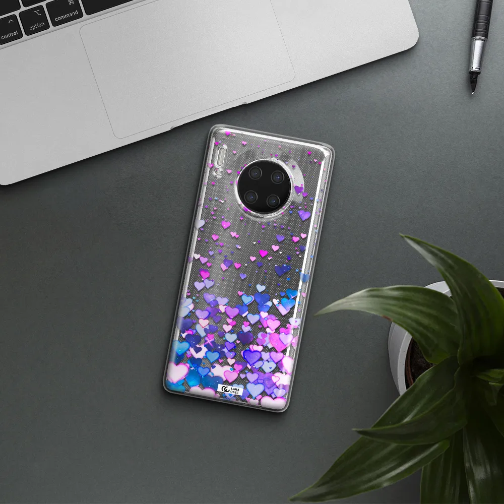 Watercolor Flying Hearts Huawei Mate 30 Pro Clear TPU Case