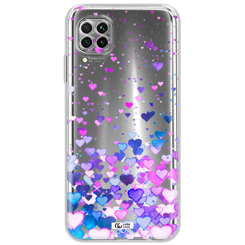 Watercolor Flying Hearts Huawei Nova 7I Clear Tpu Case