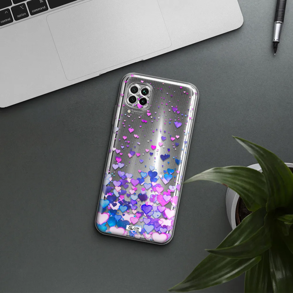 Watercolor Flying Hearts Huawei Nova 7I Clear Tpu Case