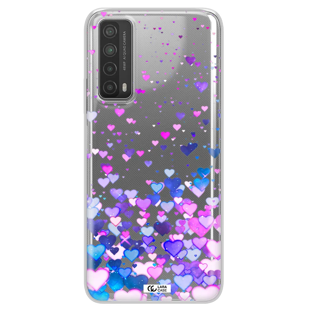 Watercolor Flying Hearts Huawei P Smart 2021 Clear TPU Case