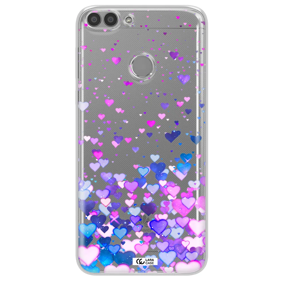 Watercolor Flying Hearts Huawei P Smart Clear TPU Case