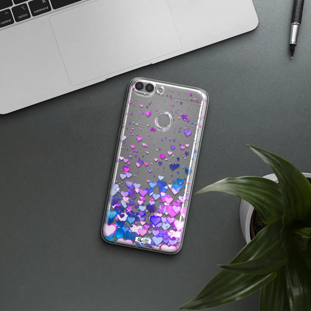 Watercolor Flying Hearts Huawei P Smart Clear TPU Case