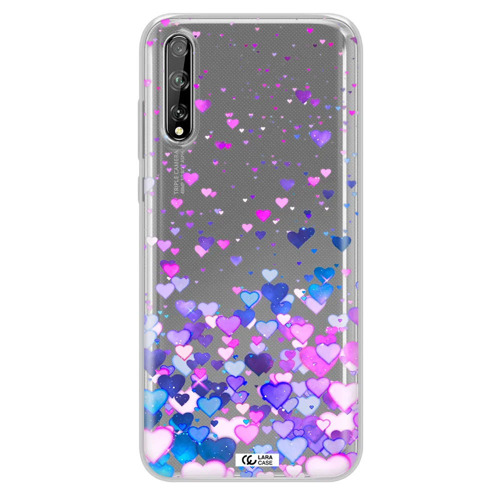 Watercolor Flying Hearts Huawei P Smart S Clear TPU Case