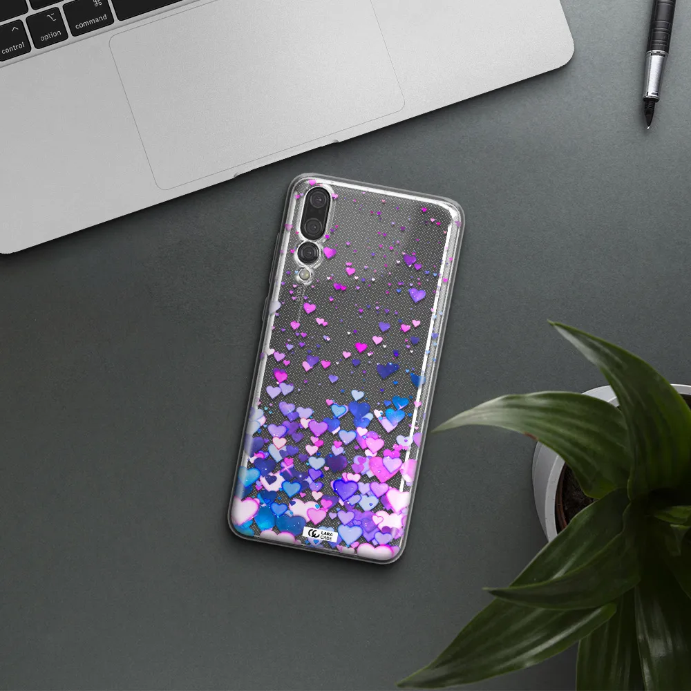 Watercolor Flying Hearts Huawei P20 Pro Clear TPU Case