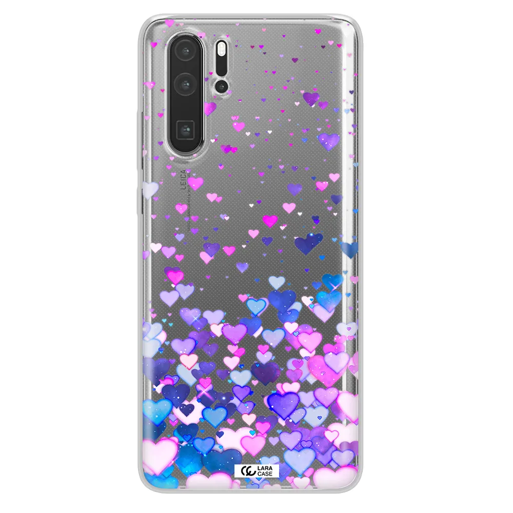 Watercolor Flying Hearts Huawei P30 Pro Clear TPU Case