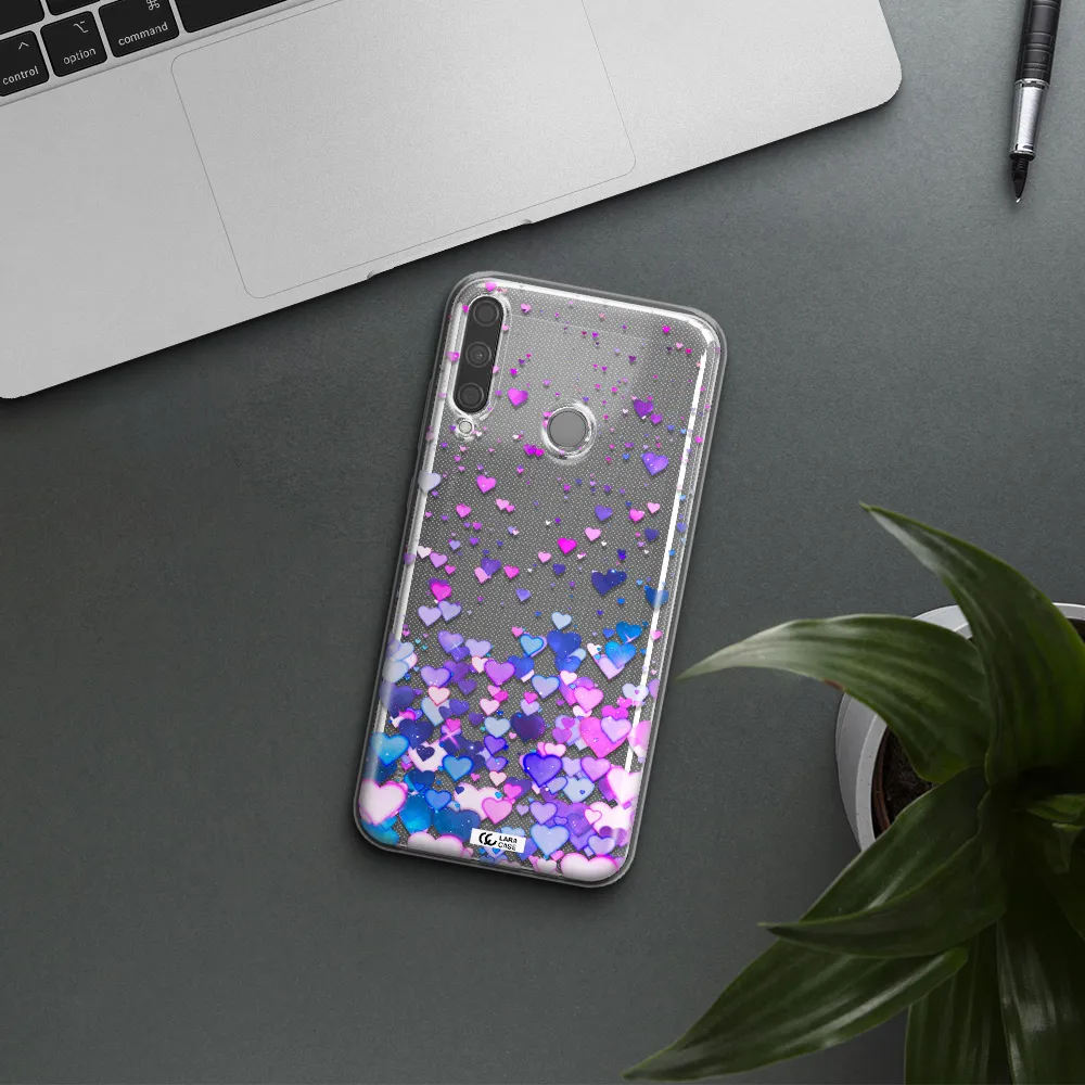 Watercolor Flying Hearts Huawei P40 Lite E Clear TPU Case