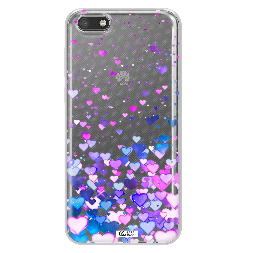 Watercolor Flying Hearts Huawei Y5 2018 Clear TPU Case