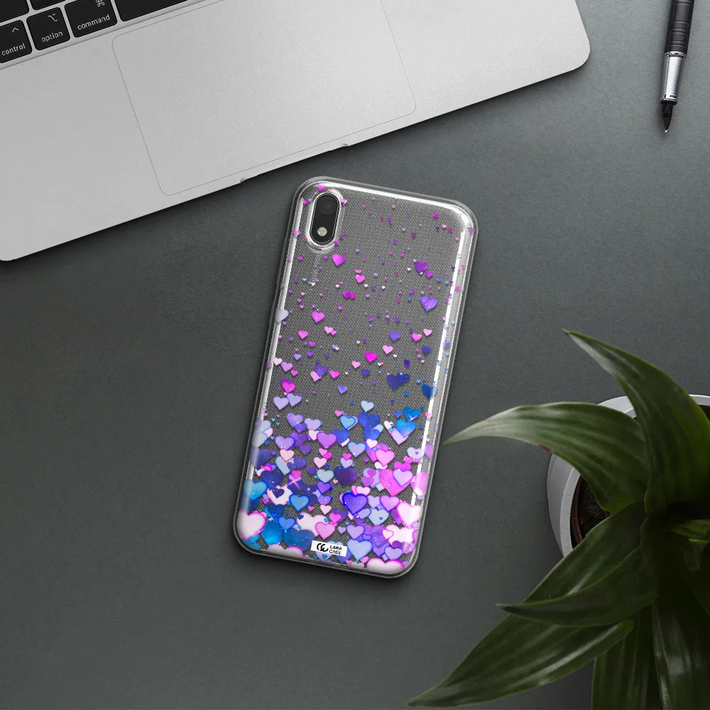 Watercolor Flying Hearts Huawei Y5 2019 Clear TPU Case