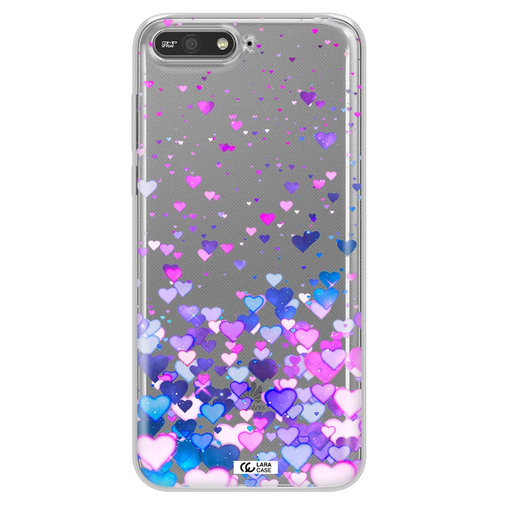 Watercolor Flying Hearts Huawei Y6 2018 Clear TPU Case