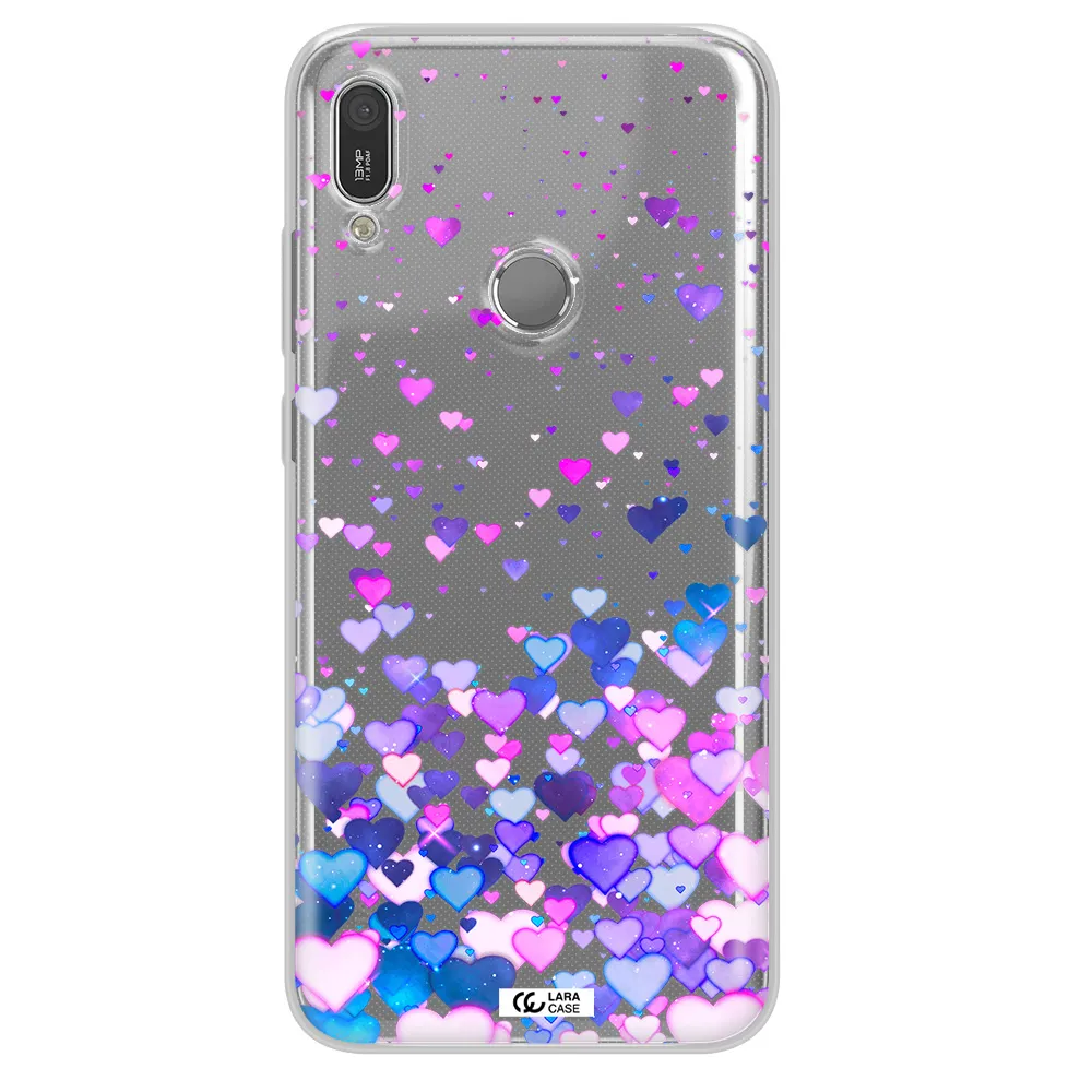 Watercolor Flying Hearts Huawei Y6 2019 Clear TPU Case