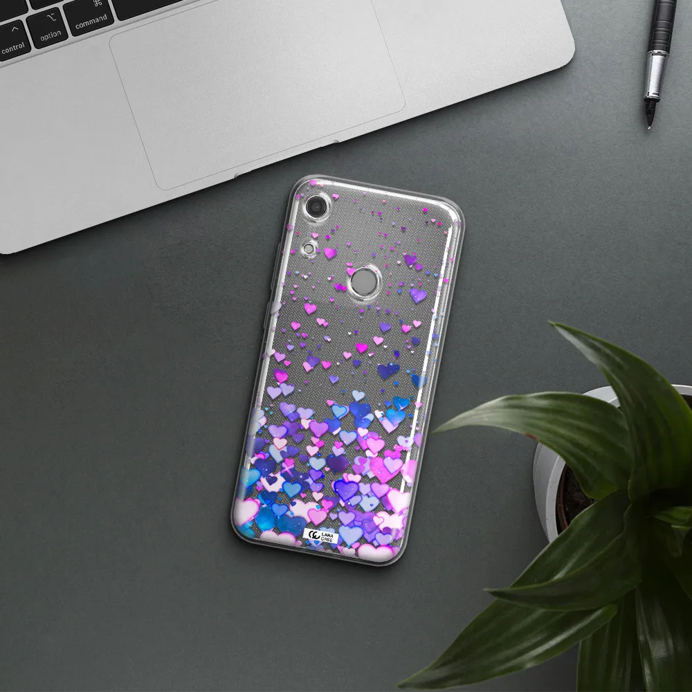Watercolor Flying Hearts Huawei Y6S Clear TPU Case