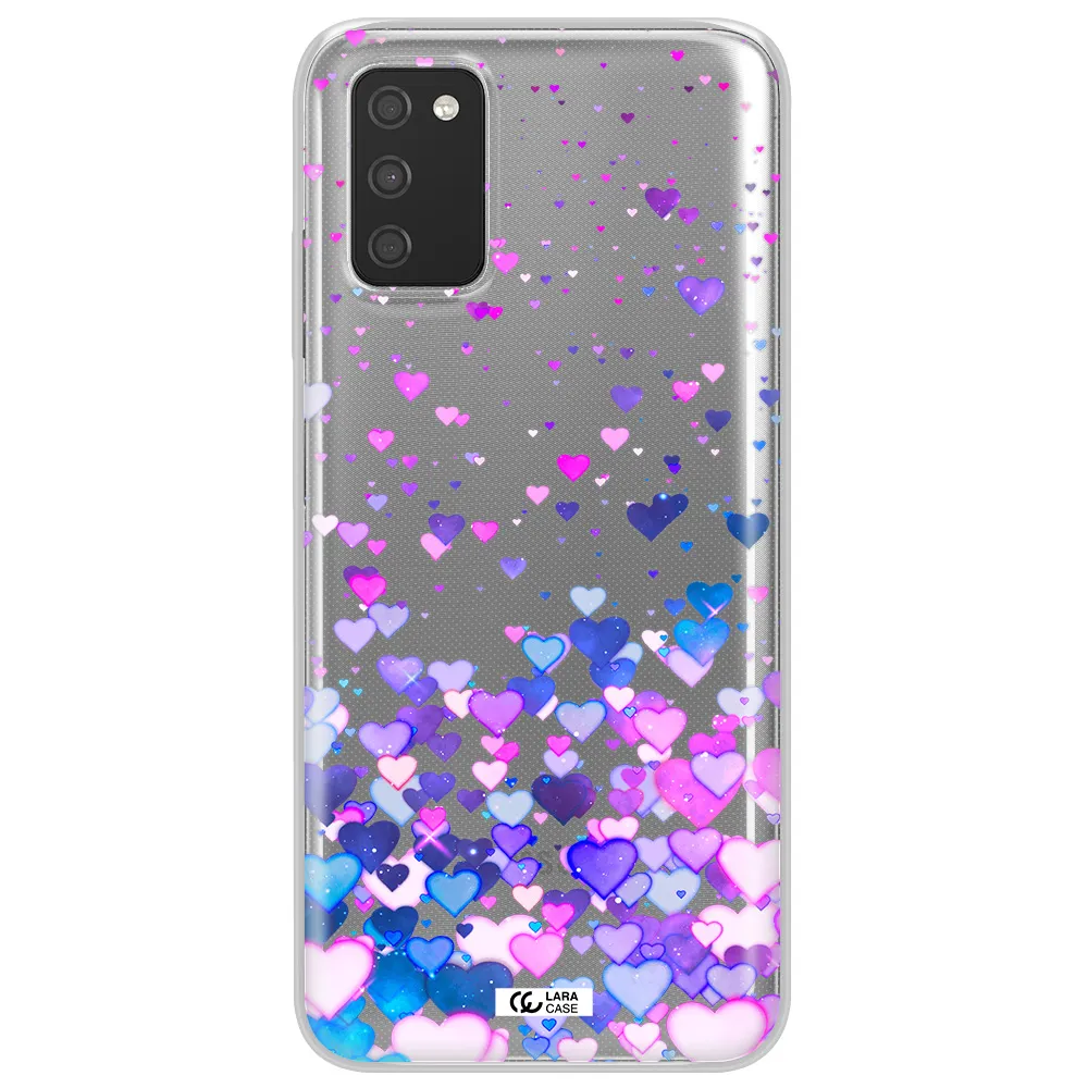 Watercolor Flying Hearts Samsung A03S Clear TPU Case