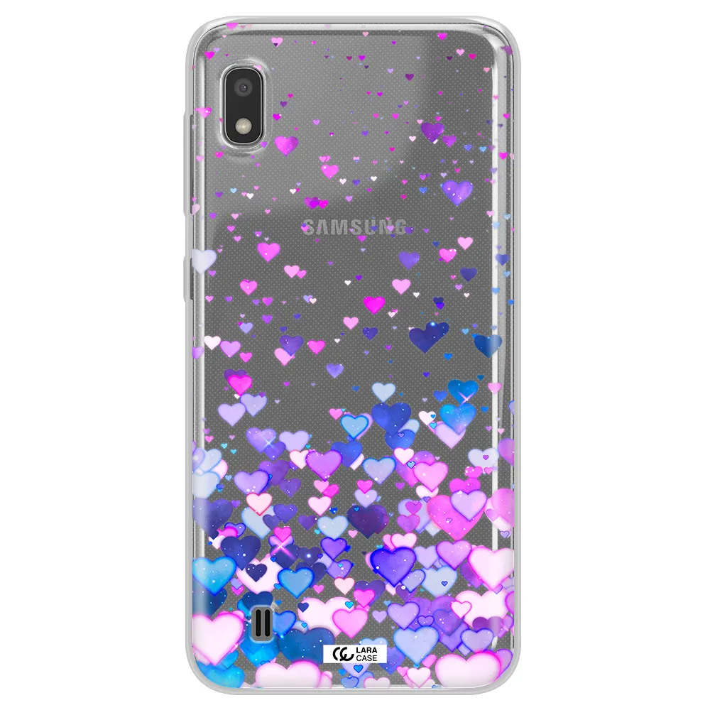 Watercolor Flying Hearts Samsung A10 Clear TPU Case