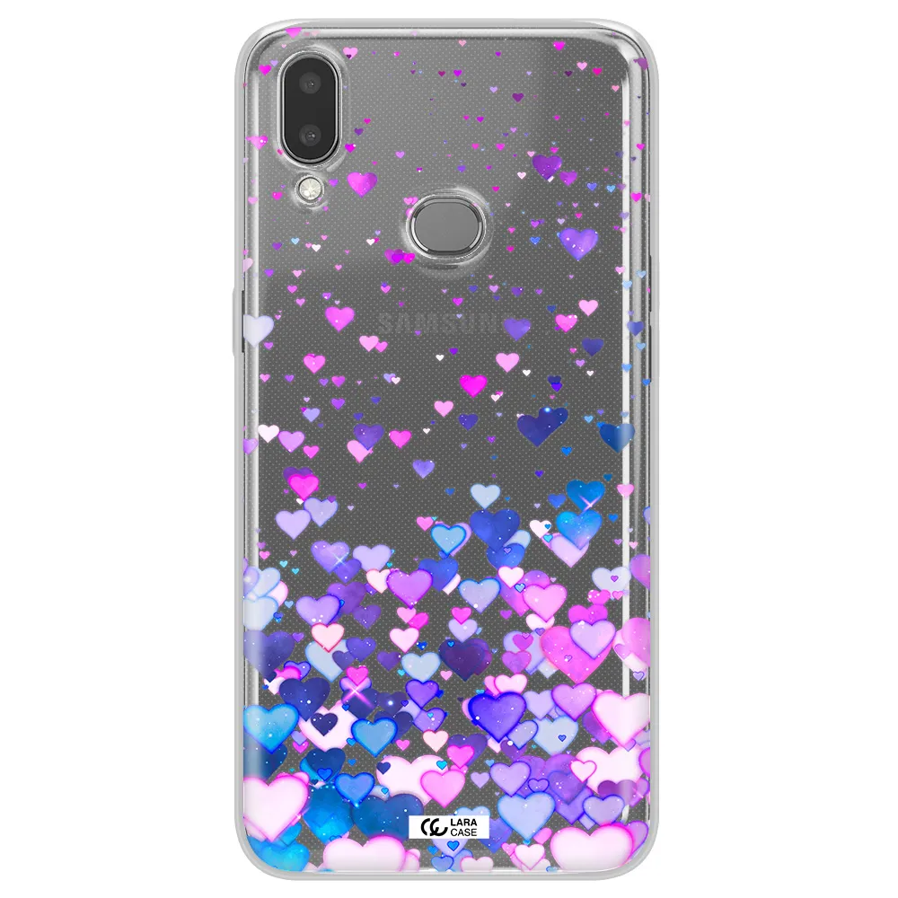 Watercolor Flying Hearts Samsung A10S Clear TPU Case