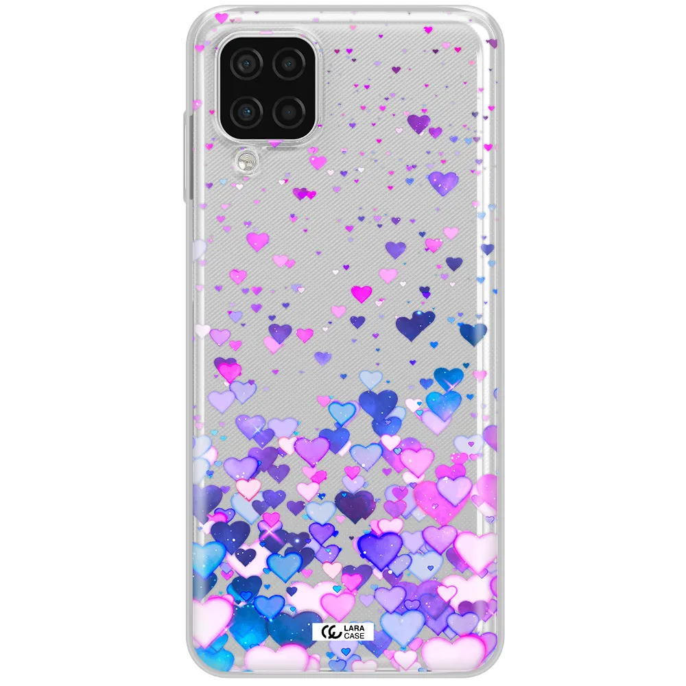 Watercolor Flying Hearts Samsung A12 4g Clear TPU Case