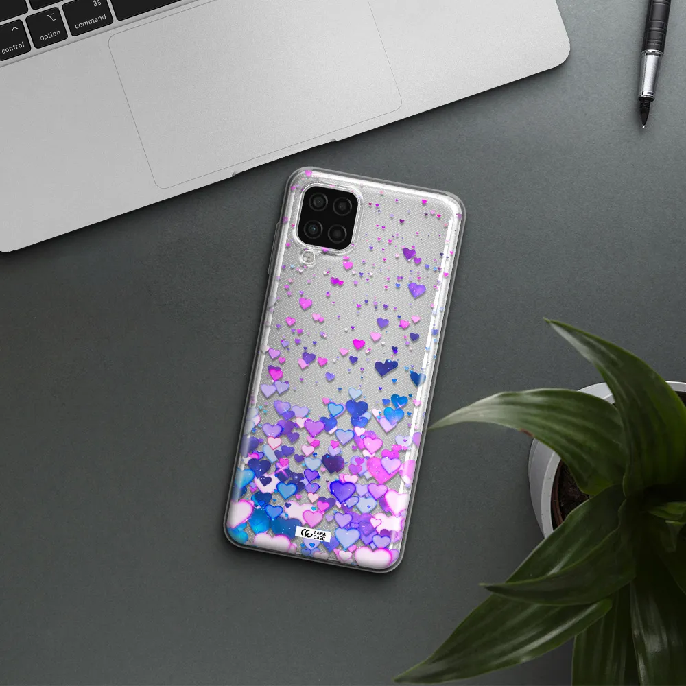 Watercolor Flying Hearts Samsung A12 4g Clear TPU Case