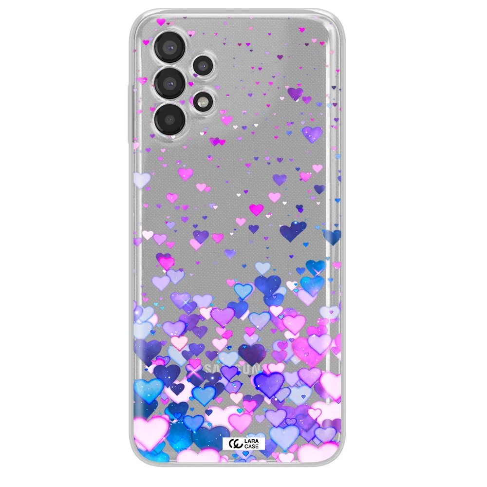 Watercolor Flying Hearts Samsung A13 Clear TPU Case