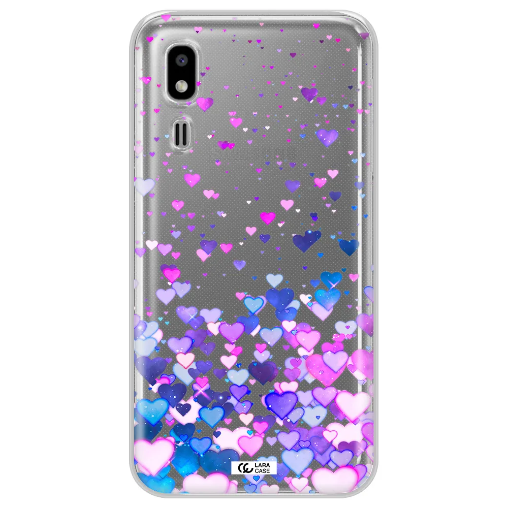 Watercolor Flying Hearts Samsung A2 Core Clear TPU Case
