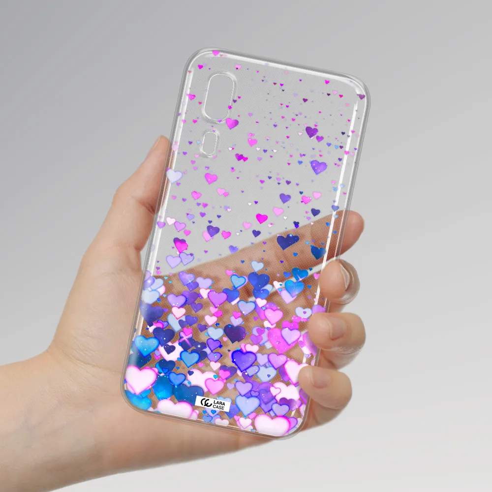 Watercolor Flying Hearts Samsung A2 Core Clear TPU Case