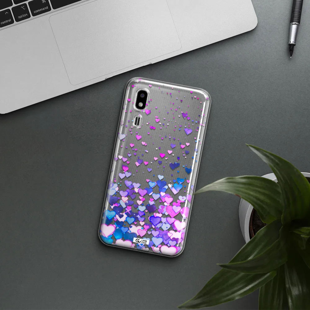 Watercolor Flying Hearts Samsung A2 Core Clear TPU Case