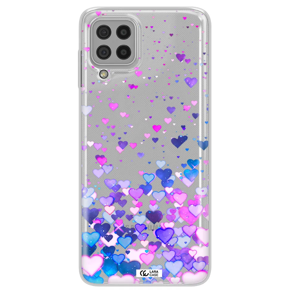 Watercolor Flying Hearts Samsung A22 4g Clear TPU Case