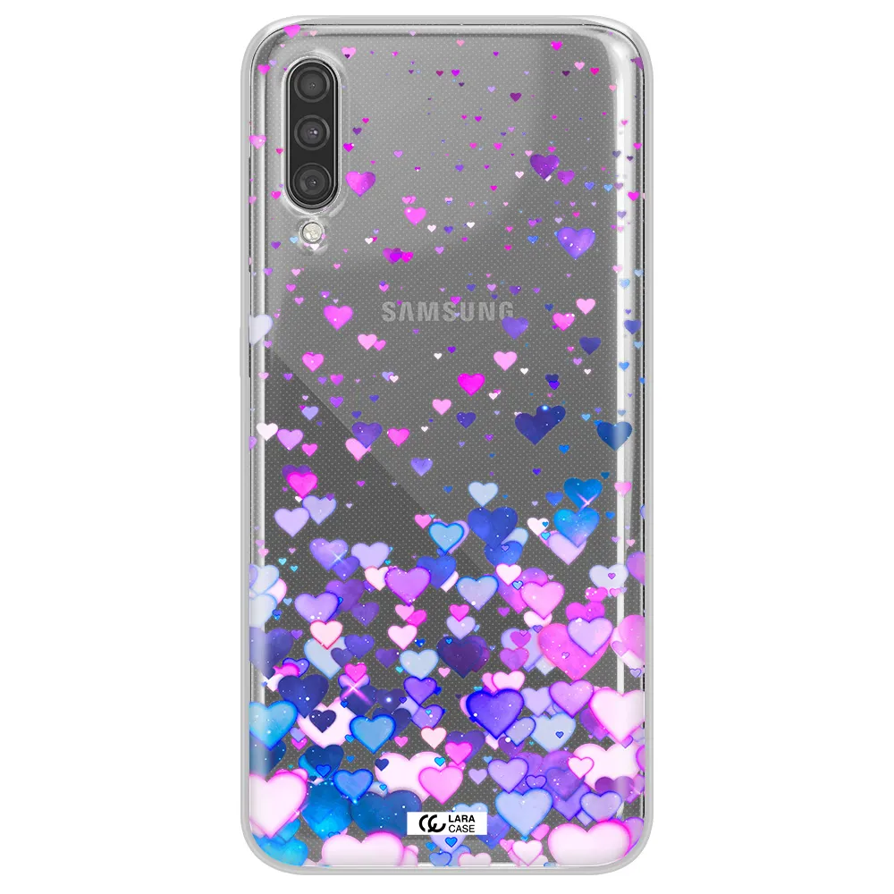 Watercolor Flying Hearts Samsung A30S Clear TPU Case