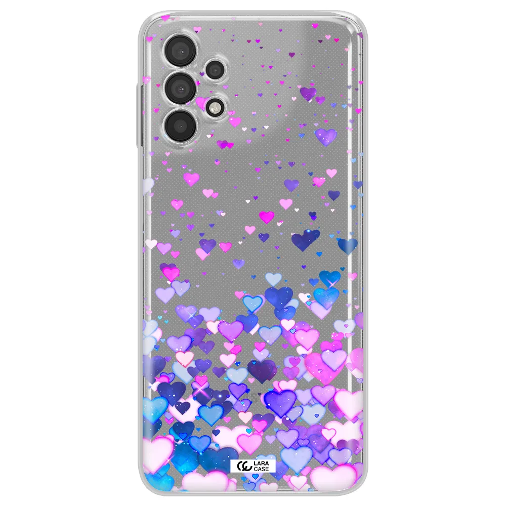 Watercolor Flying Hearts Samsung A32 4G Clear Tpu Case