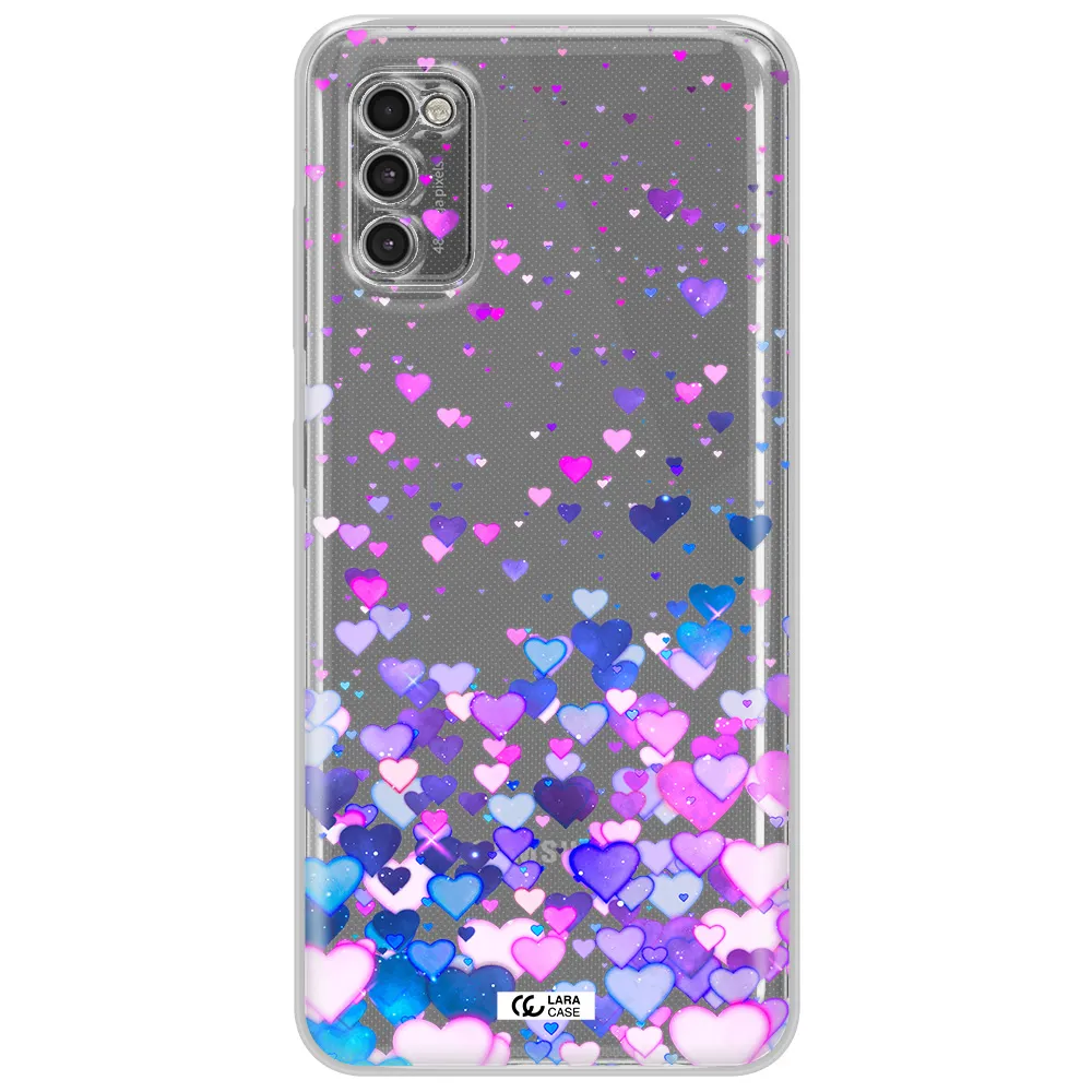Watercolor Flying Hearts Samsung A41 Clear Tpu Case