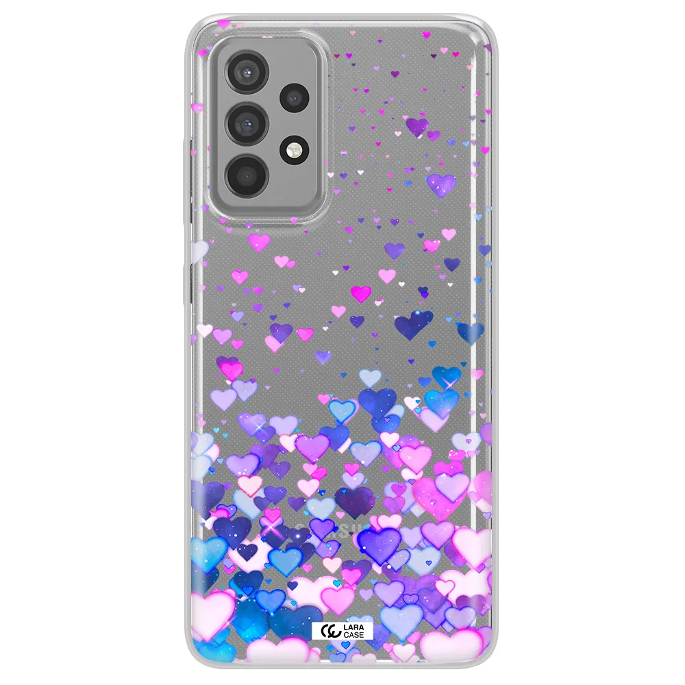 Watercolor Flying Hearts Samsung A52 Clear TPU Case