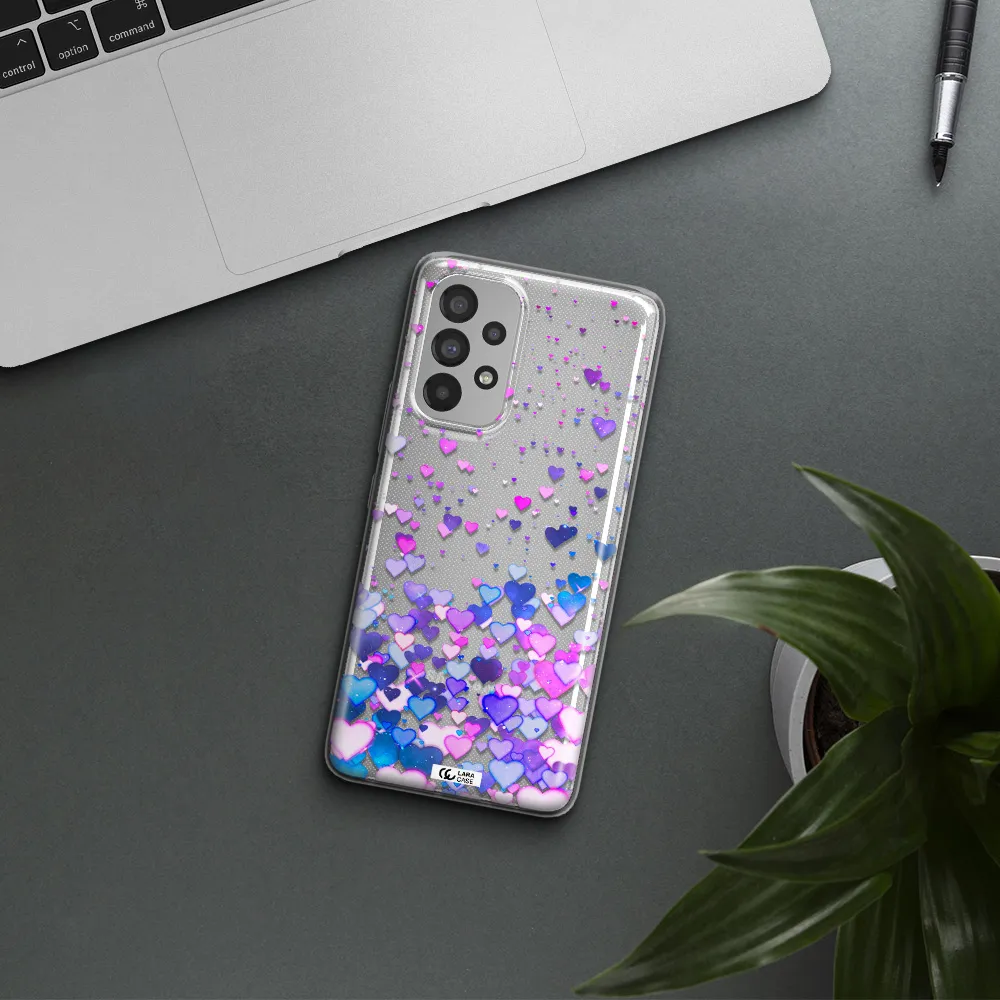 Watercolor Flying Hearts Samsung A53 Clear TPU Case