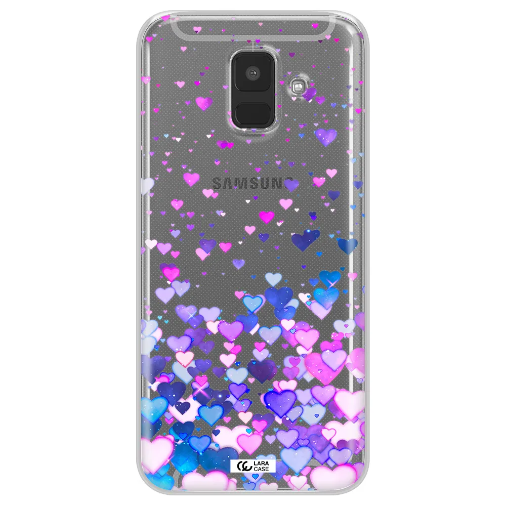 Watercolor Flying Hearts Samsung A6 Clear TPU Case