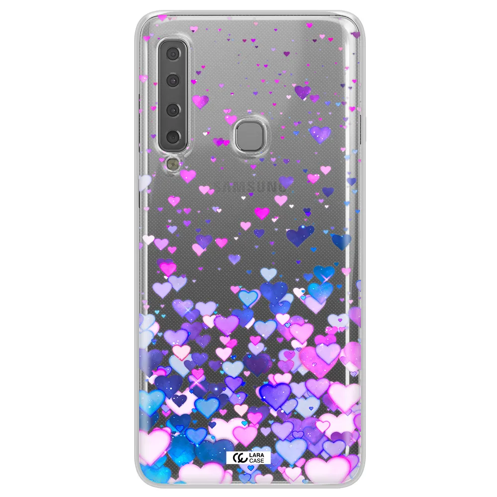 Watercolor Flying Hearts Samsung A9 2018 Clear TPU Case
