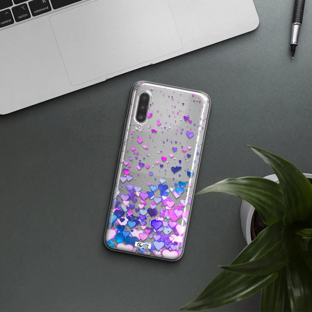 Watercolor Flying Hearts Samsung A90 Clear TPU Case