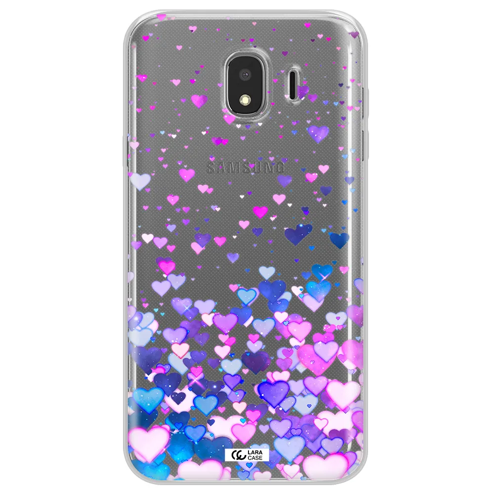 Watercolor Flying Hearts Samsung J4 Clear TPU Case