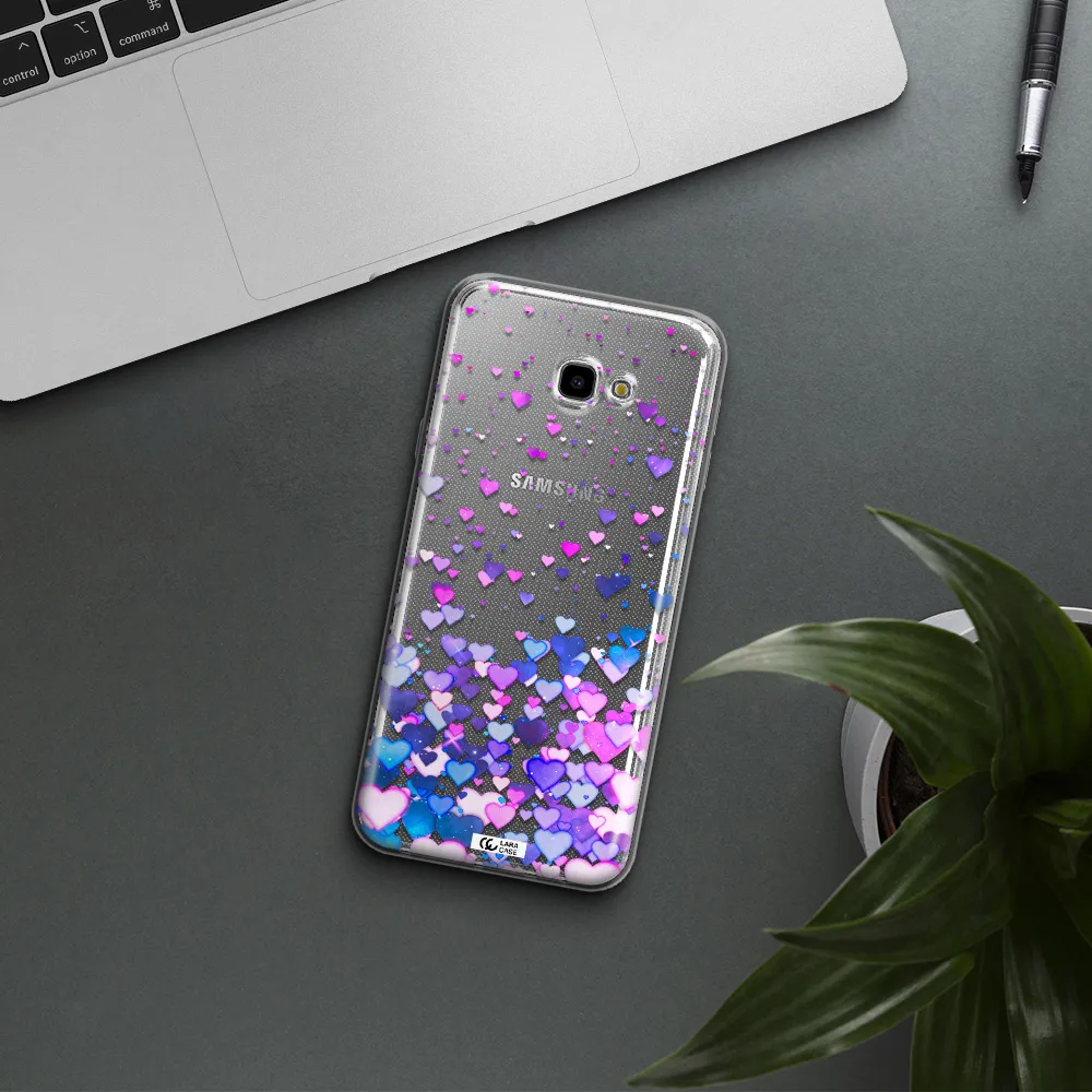 Watercolor Flying Hearts Samsung J4 Plus Clear TPU Case