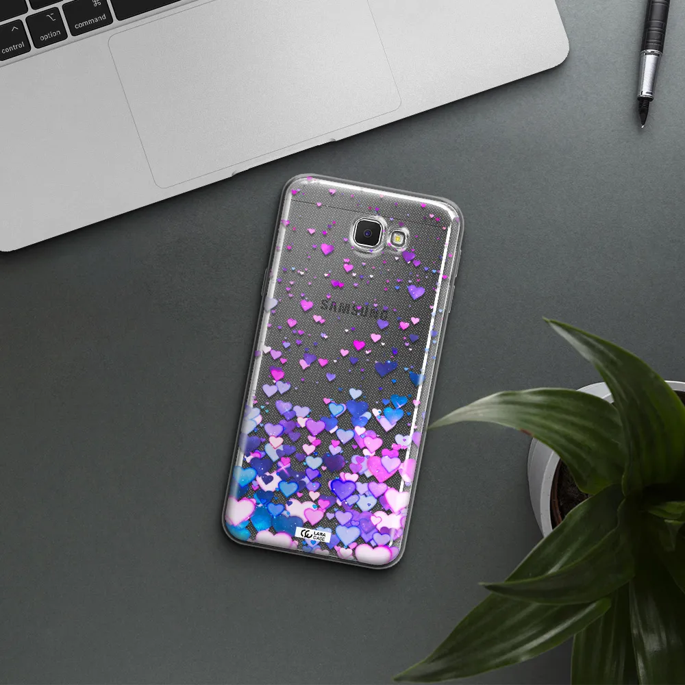 Watercolor Flying Hearts Samsung J5 Prime Clear TPU Case