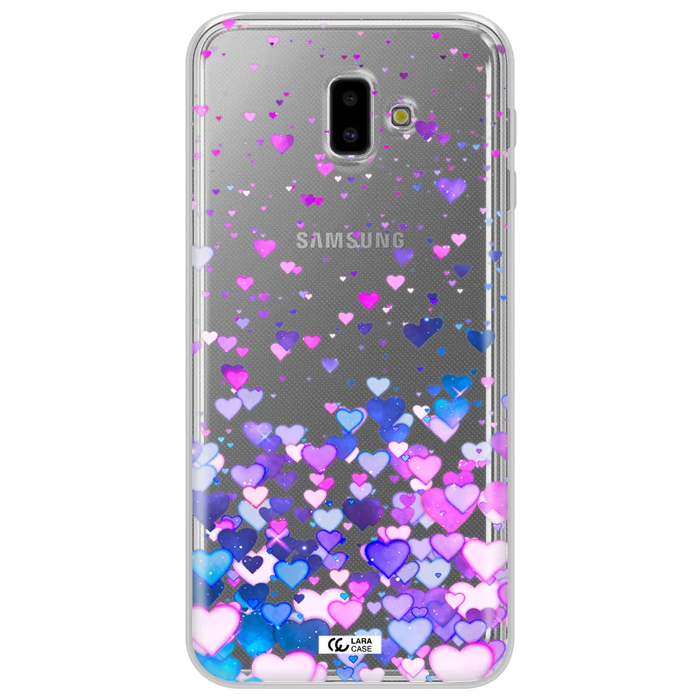 Watercolor Flying Hearts Samsung J6 Plus Clear TPU Case
