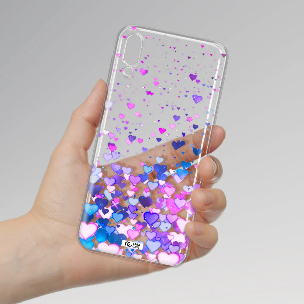 Watercolor Flying Hearts Samsung M10 Clear TPU Case