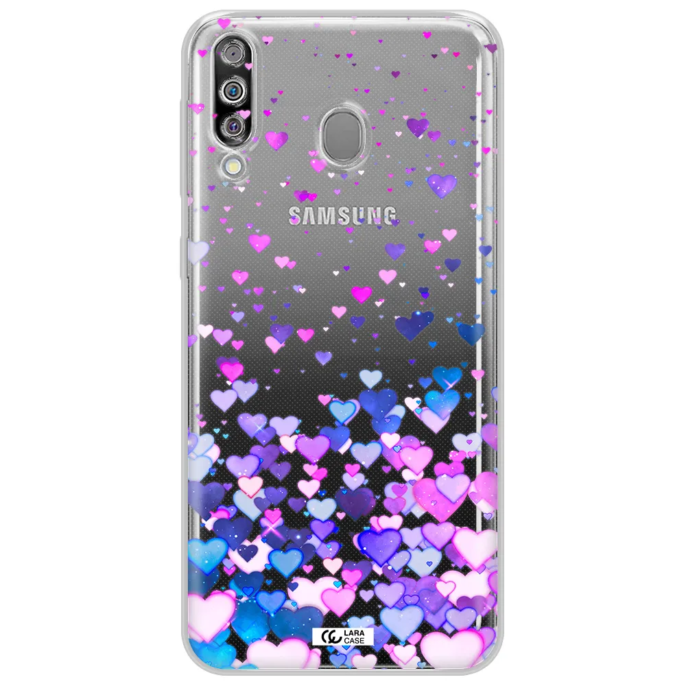 Watercolor Flying Hearts Samsung M30 Clear TPU Case