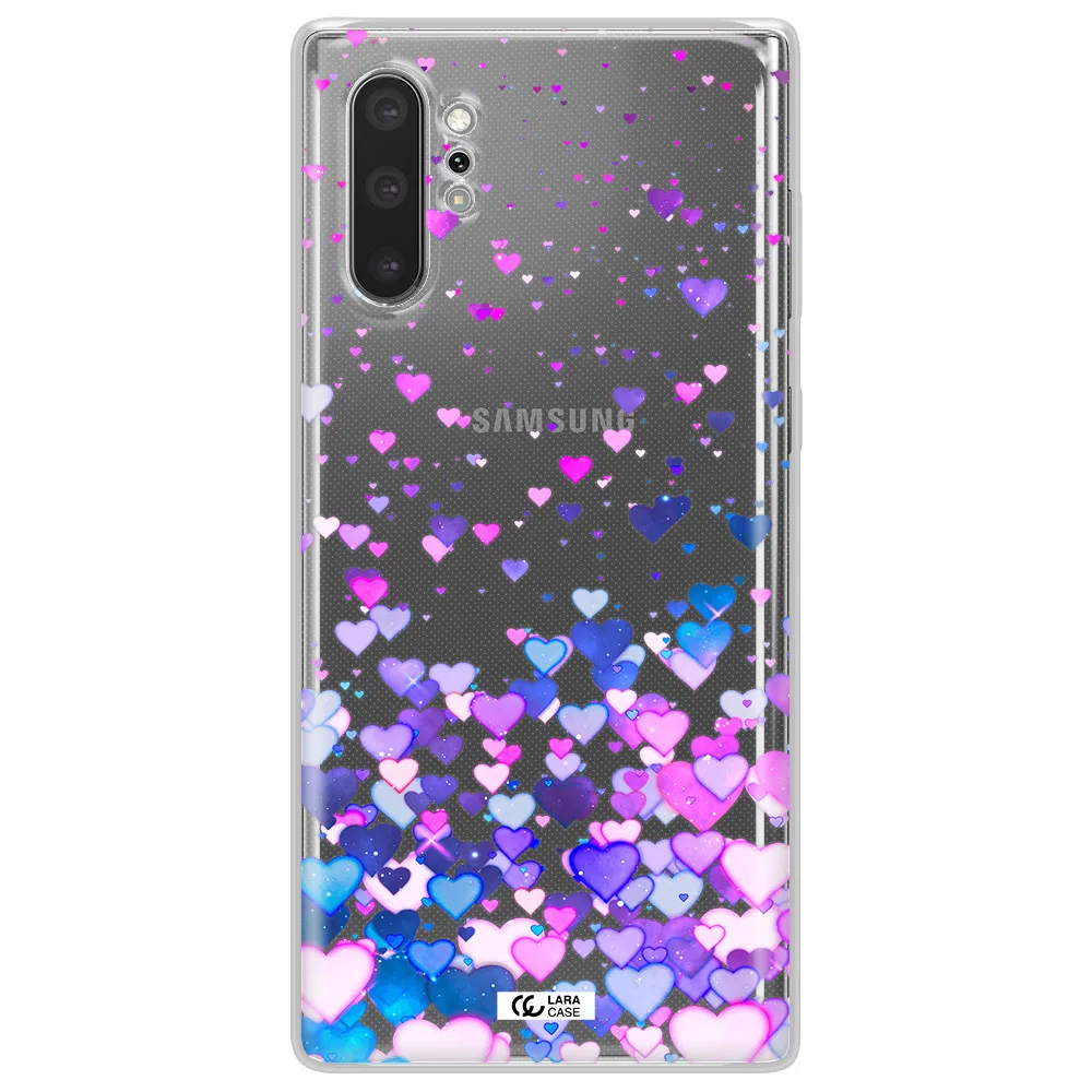Watercolor Flying Hearts Samsung Note 10 Plus Clear TPU Case