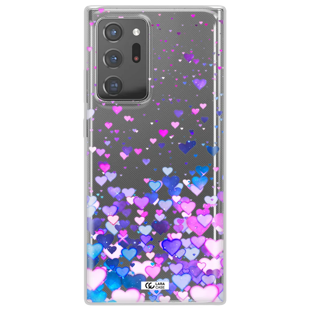 Watercolor Flying Hearts Samsung Note 20 Ultra Clear TPU Case