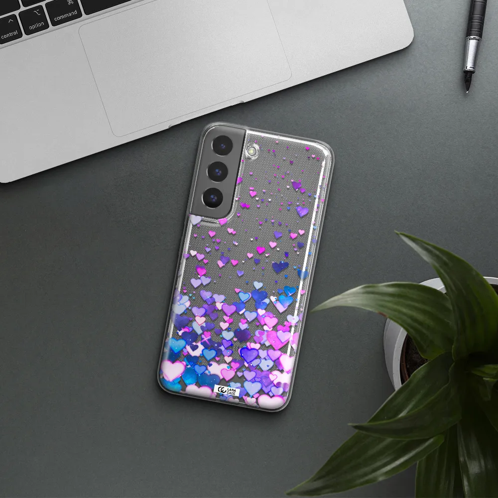 Watercolor Flying Hearts Samsung S 22 Clear TPU Case