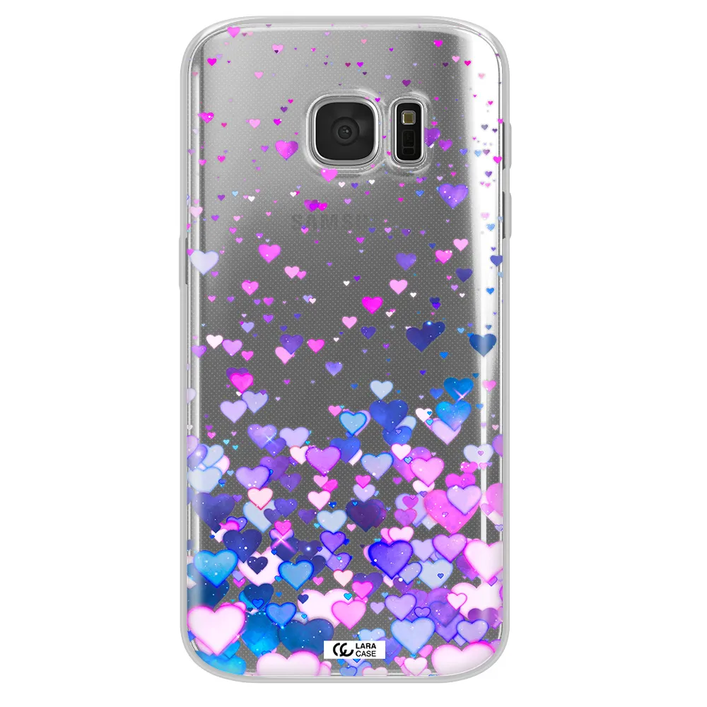 Watercolor Flying Hearts Samsung S 7 Clear TPU Case