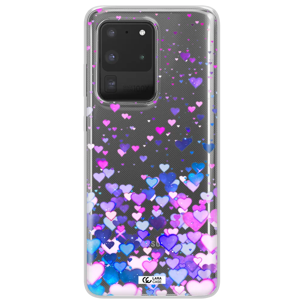 Watercolor Flying Hearts Samsung S20 Ultra Clear TPU Case