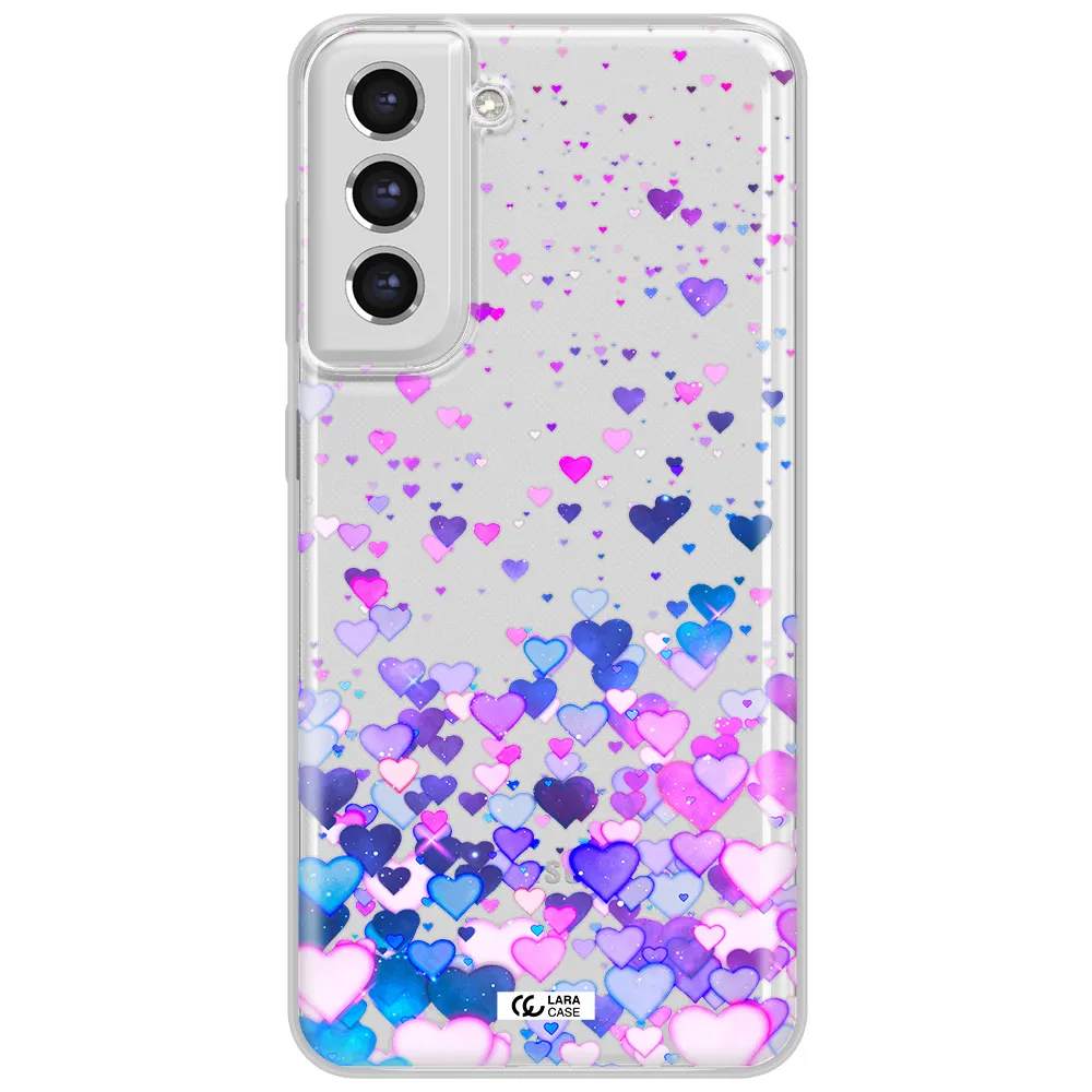 Watercolor Flying Hearts Samsung S21 Fe Clear Tpu Case