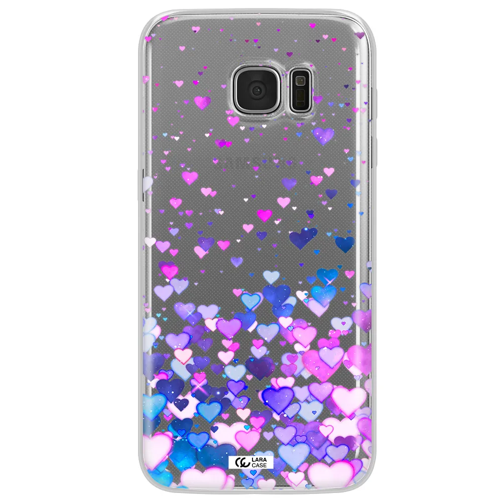 Watercolor Flying Hearts Samsung S7 Edge Clear TPU Case