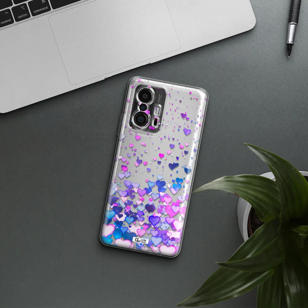 Watercolor Flying Hearts Xiaomi 11T Clear Tpu Case