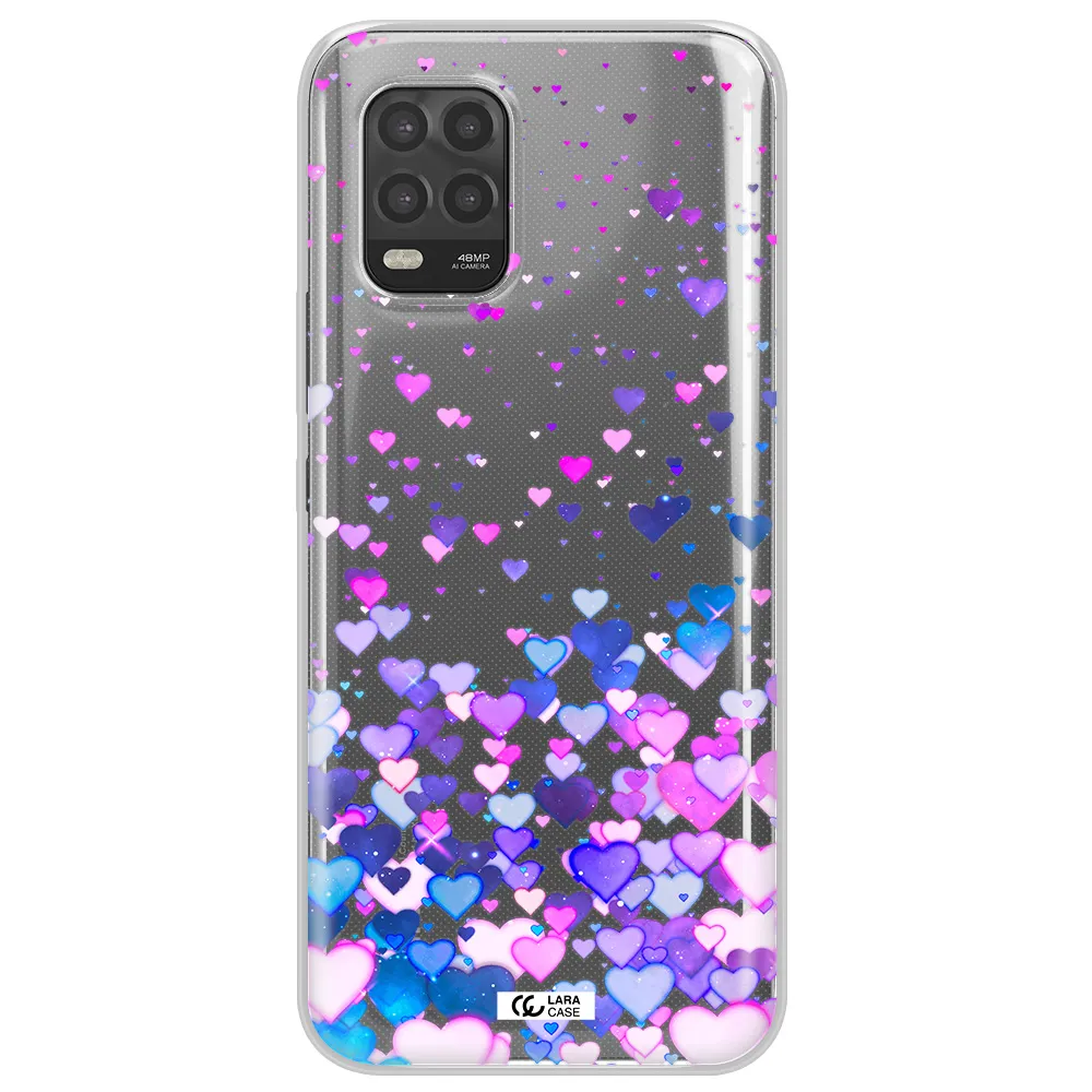 Watercolor Flying Hearts Xiaomi Mi 10 Lite Clear TPU Case